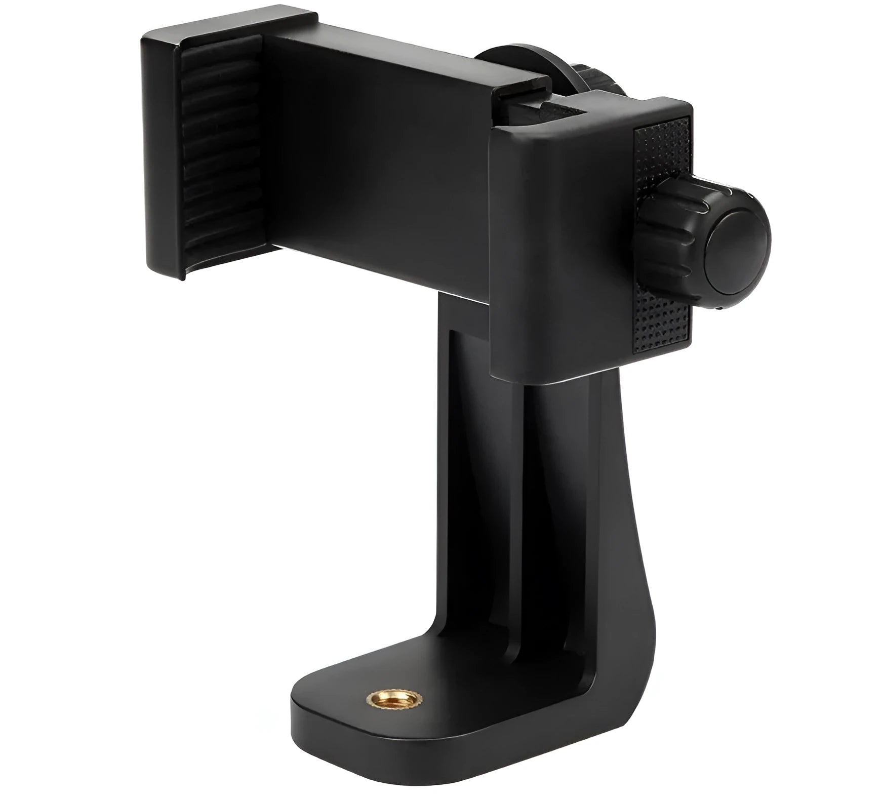 Black universal mount cell phone clipper holder with adjustable clip for 5.6-10.2cm devices