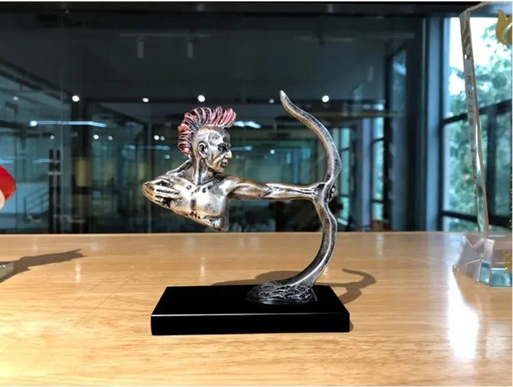 Indian bow and arrow car ornament in resin, simple modern European style, 10.5 cm wide, colour as shown