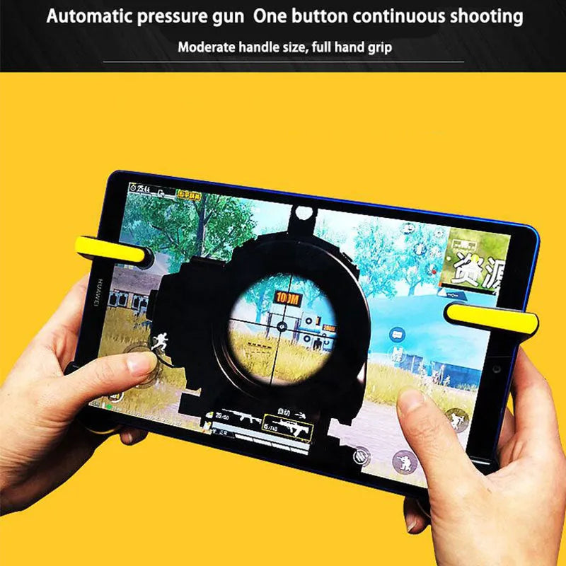 Mobile gamepad trigger set ABS plastic 13cm x 11cm x 6cm black with orange and yellow options