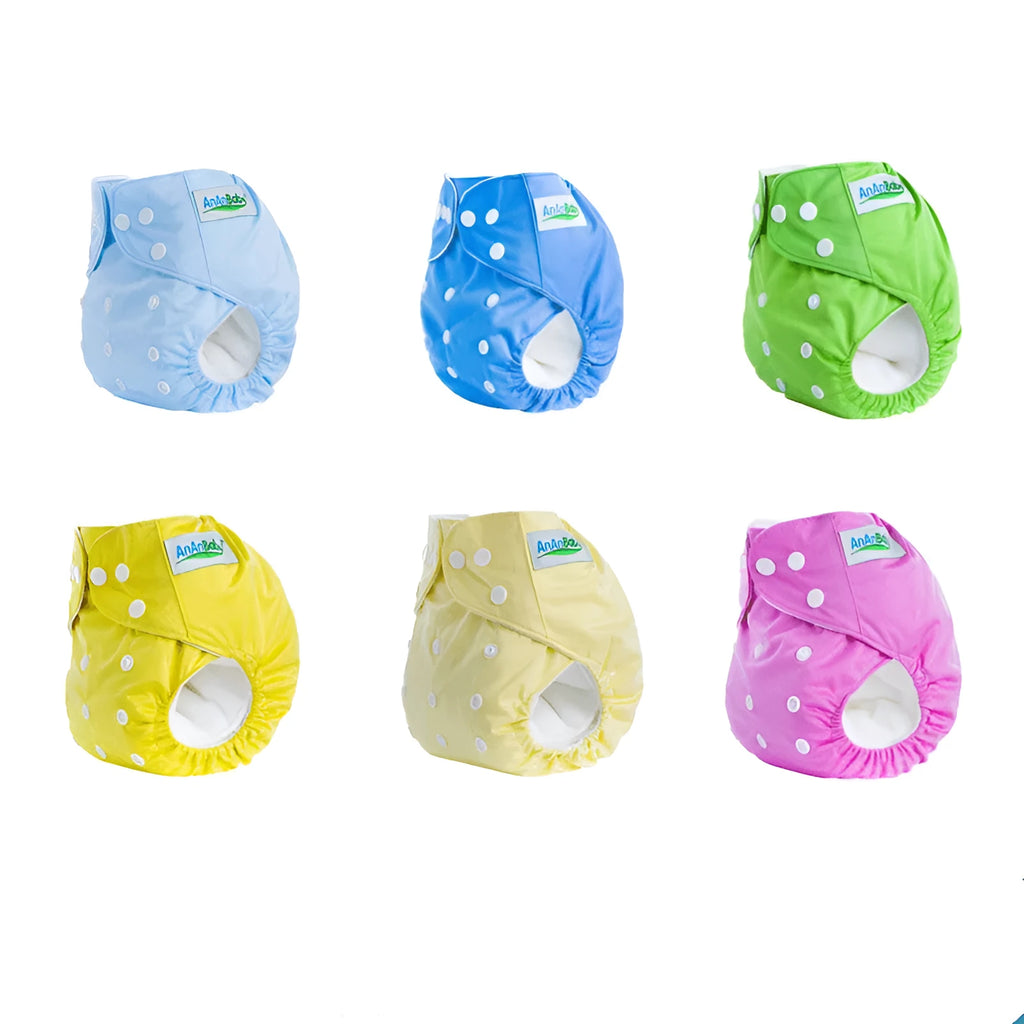 Solid colour leak-proof baby diaper pants with bamboo charcoal lining, 36.5x32.5cm, for babies 3-15kg