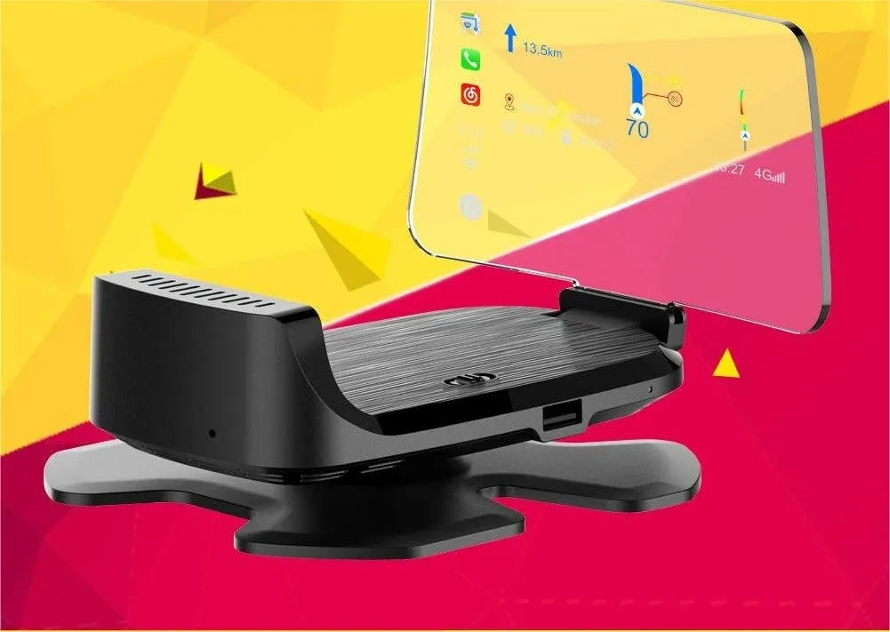 Black car head-up display HUD projector unit for OBD connection