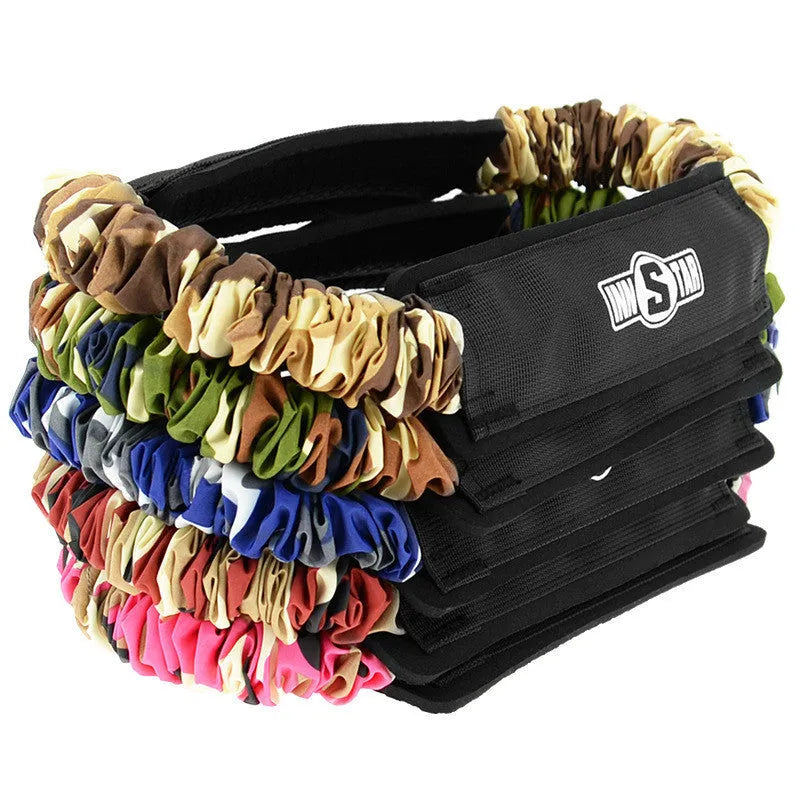 Nylon resistance band ring in camouflage colour for stovepipe shaping and butt lift exercises