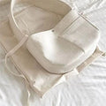 White handmade canvas pet carrier bag for dogs and cats in L size