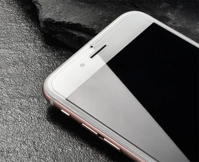 0.26mm thick tempered glass screen protector with 9H hardness for smartphones on a white background.