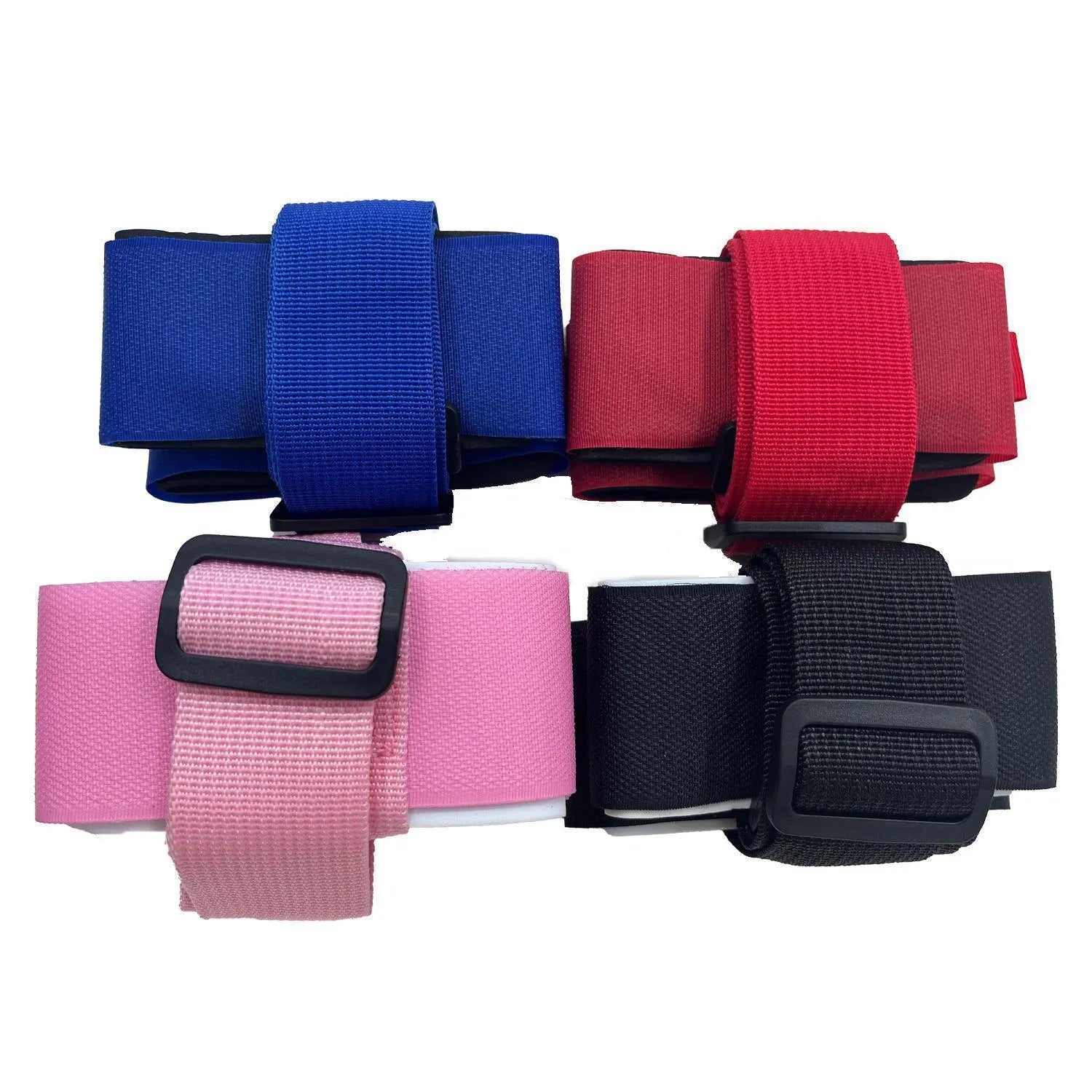 Adjustable skiing bandage with shoulder strap and hook and loop closures for ski carrying