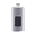 4 in 1 memory stick with USB and Type C connectors, compatible with iPhone and Android, black colour