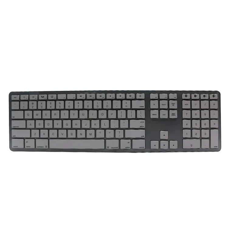 White 109-key wireless mechanical keyboard with three-key zone layout and Bluetooth connectivity