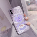 Transparent purple love cherry iPhone TPU back cover for 11 Pro Max and other listed models