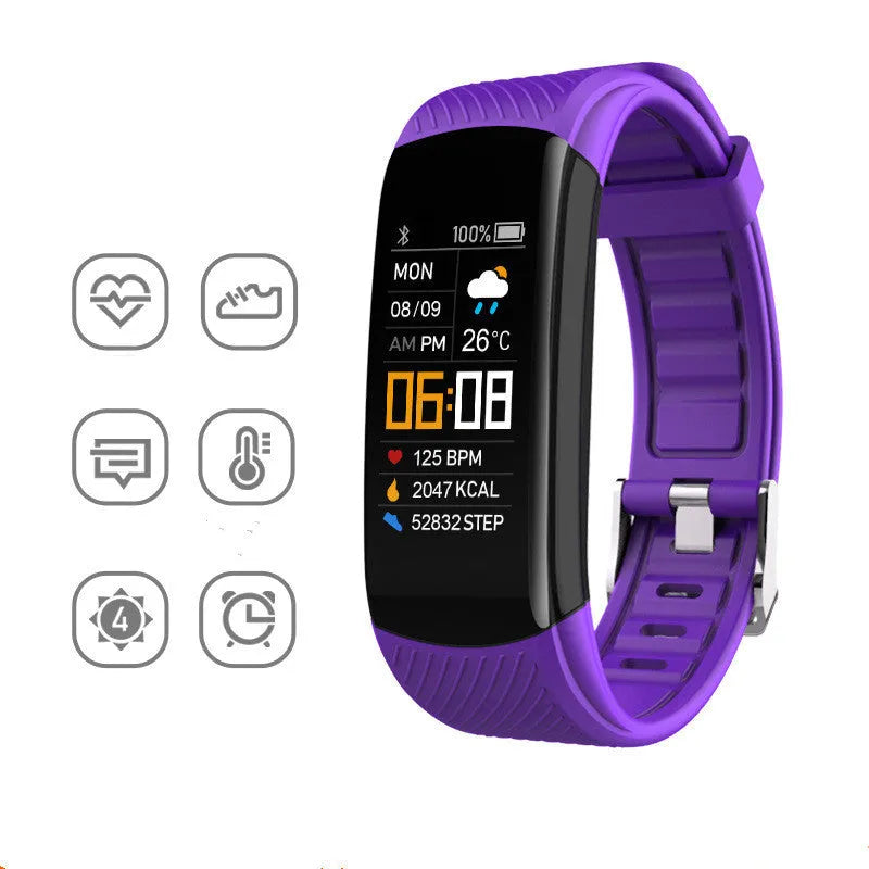 C5S smart fitness bracelet with a black TPU strap and a 0.96-inch touchscreen display.
