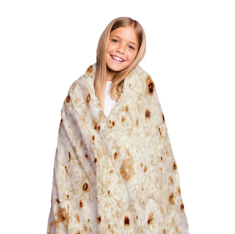 Burrito blanket flannel polyester throw 230gsm modern simple style vacuum packed 26x26x4 cm