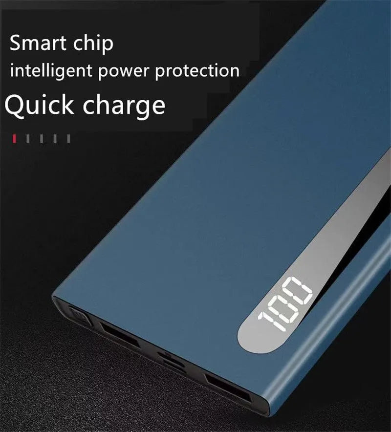 Ultra-thin 20000mAh digital display power bank for smartphones tablets black colour