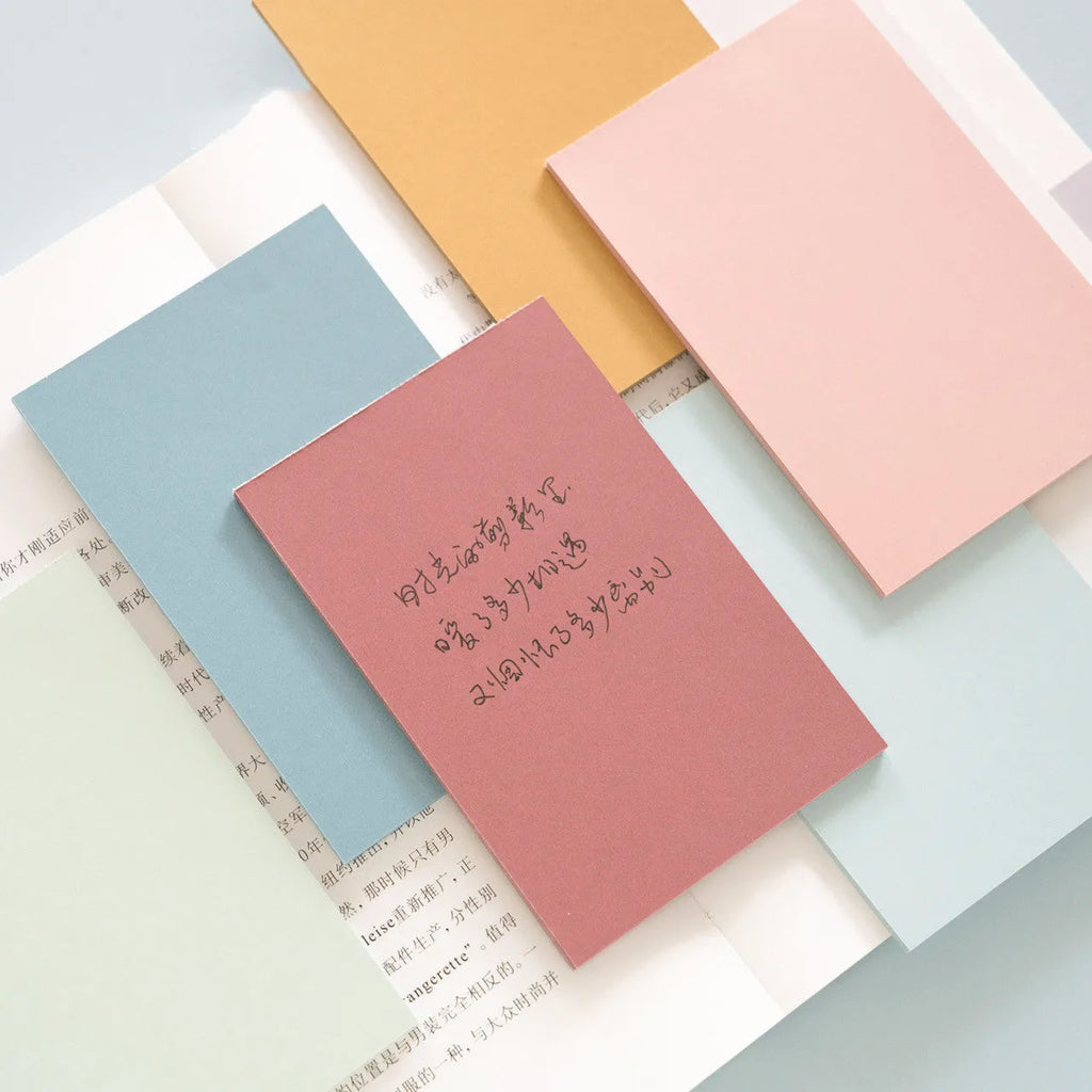 Pack of 150 coloured sticky notes in six colours, each measuring 12cm by 8cm.