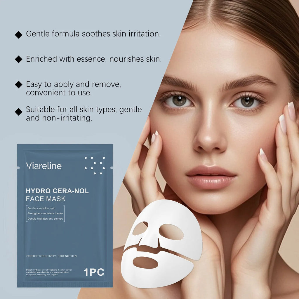 Moisturising collagen facial mask sheet for hydrating daily skin care, single pack