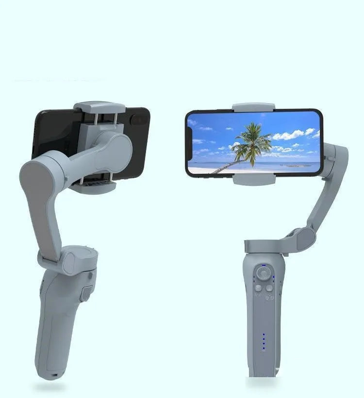 Folding three-axis mobile phone gimbal stabilizer in L7B PRO style with USB charging port