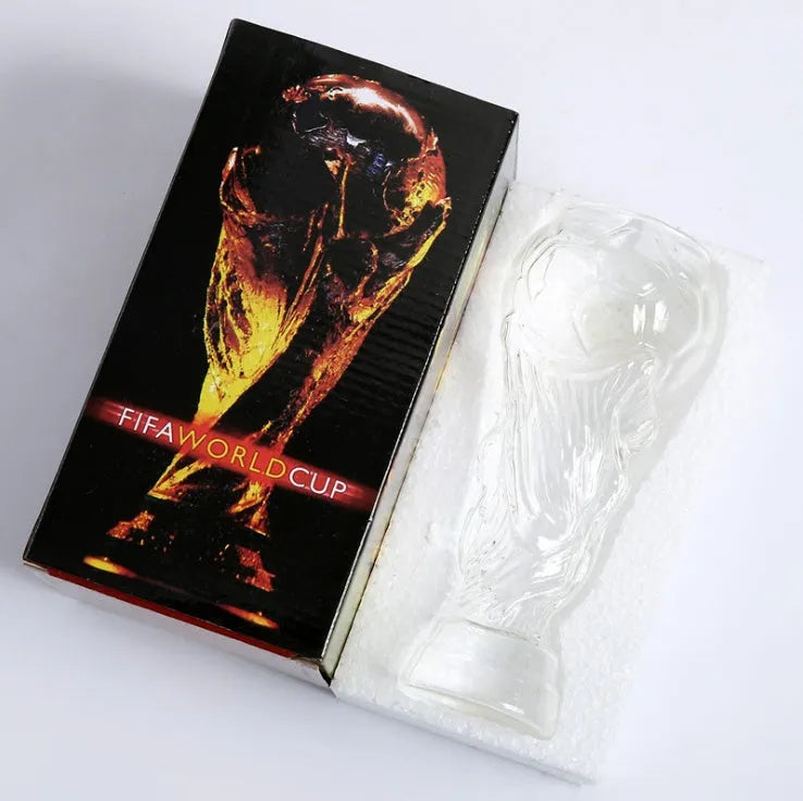 Hercules transparent beer cup with football design 450ml glassware