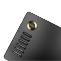 VEIKK A15 electronic digital graphic drawing tablet in black with stylus pen and USB-C cable on desk