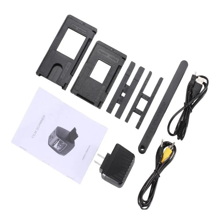 USB film negative scanner with LCD display for converting 35mm slides and film strips to digital images
