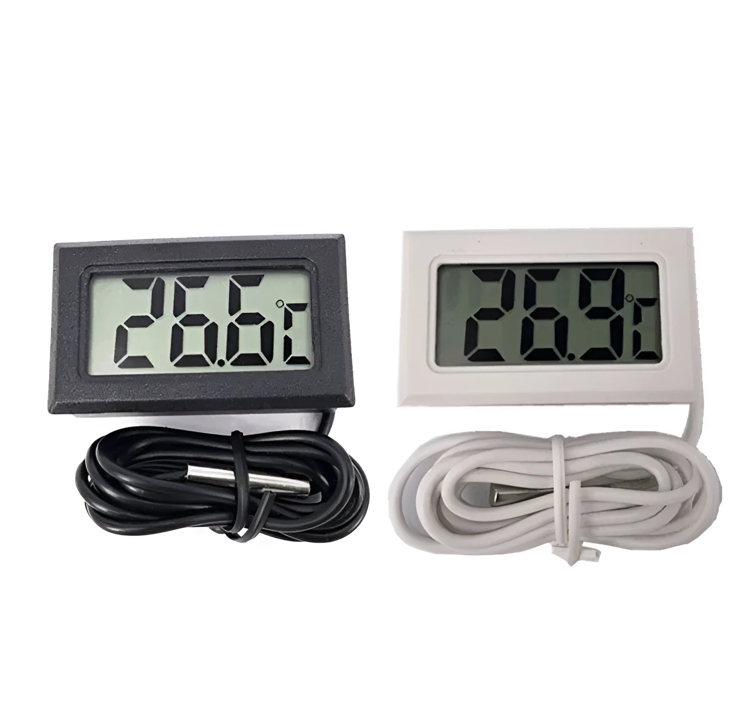 Digital thermometer for aquarium fish tank measuring water temperature with clear display
