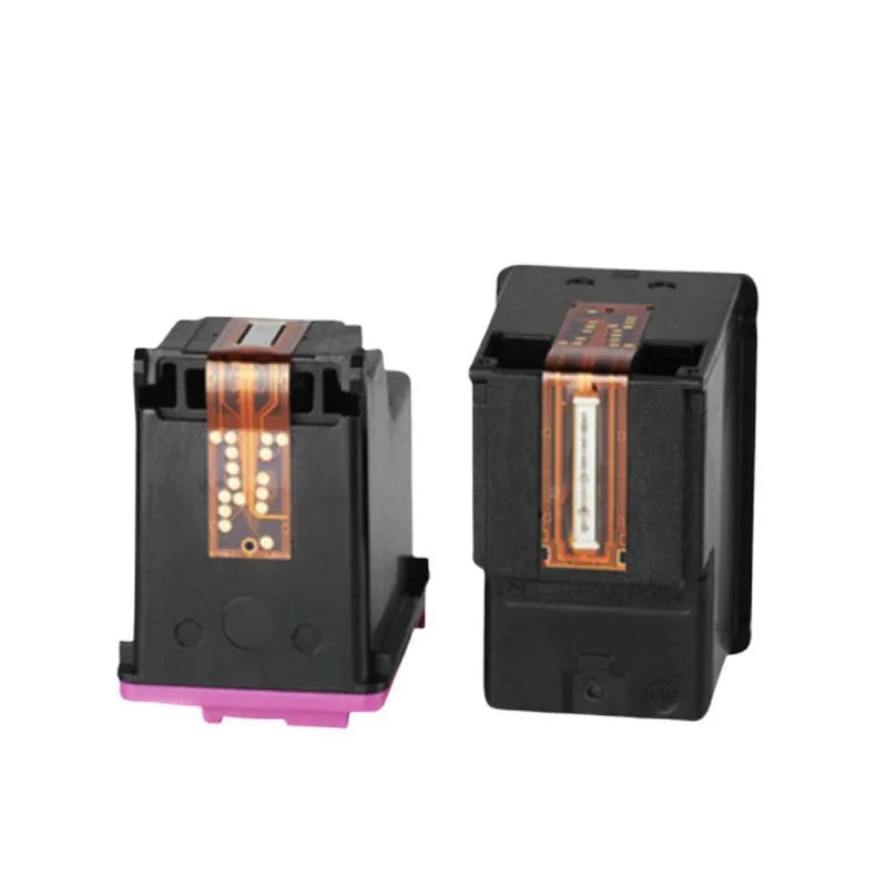 HP Deskjet compatible black and tri-colour ink cartridge pack, refillable.