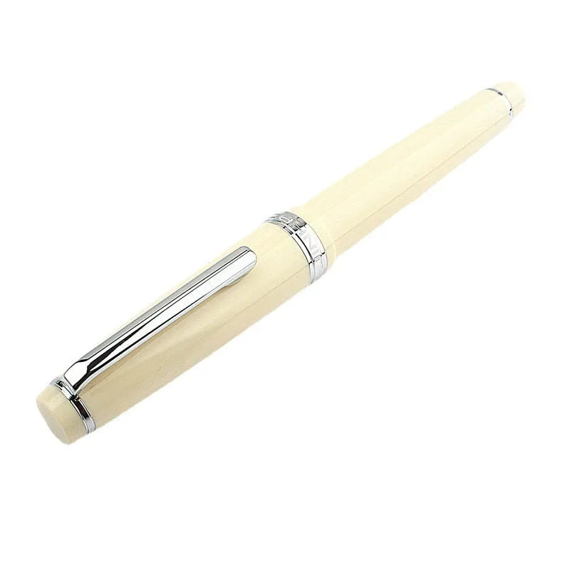 Short pocket business pen with resin shell and stainless steel nib in multiple colour options