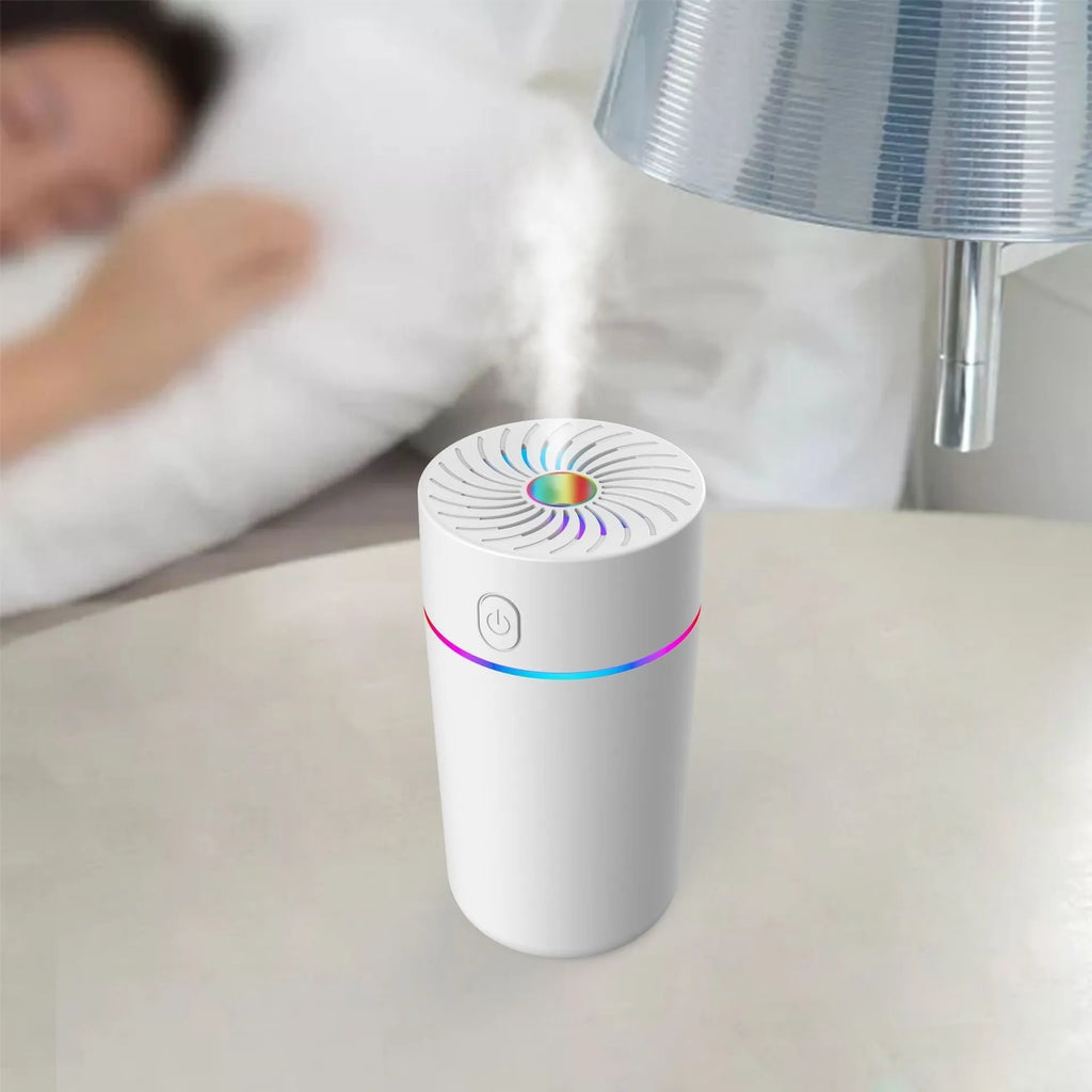 Car USB mini humidifier with aromatherapy function in black and white colour options