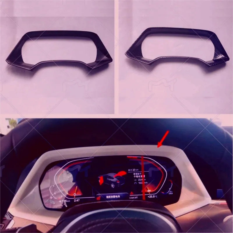 BMW X5 dashboard decorative frame in carbon fibre or peach wood effect for 2022 X5L model
