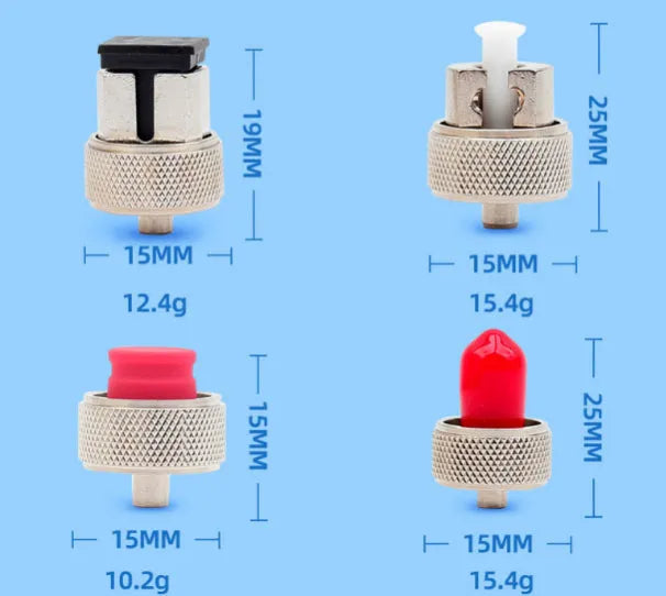 OTDR connector interface set with FC SC ST and LC adapters for fibre optic testing