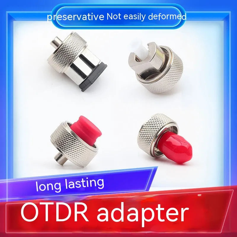 OTDR connector interface set with FC SC ST and LC adapters for fibre optic testing