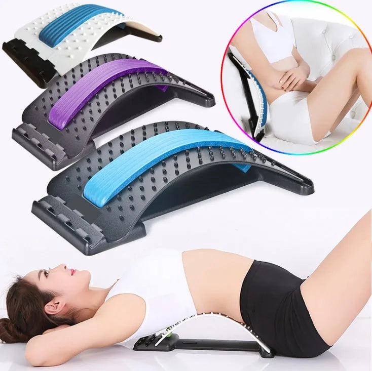 Lumbar stretcher with 10 magnetic points and 96 plastic pins, adjustable stretch, ABS and NBR build, multiple colours