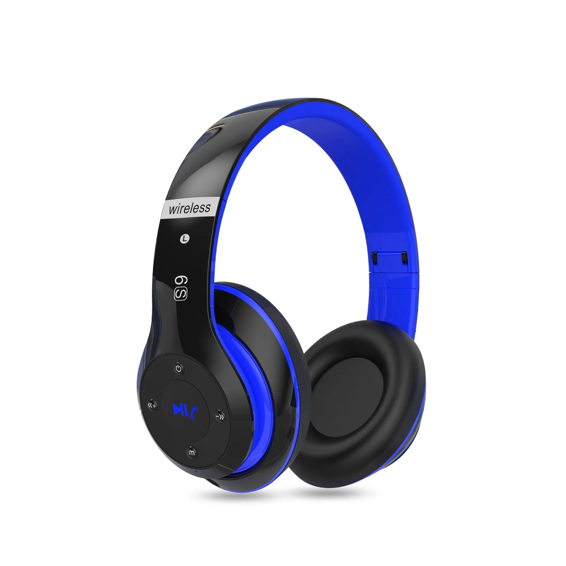Bluetooth gaming headset V5.0+EDR in black with head-mounted design and HiFi audio