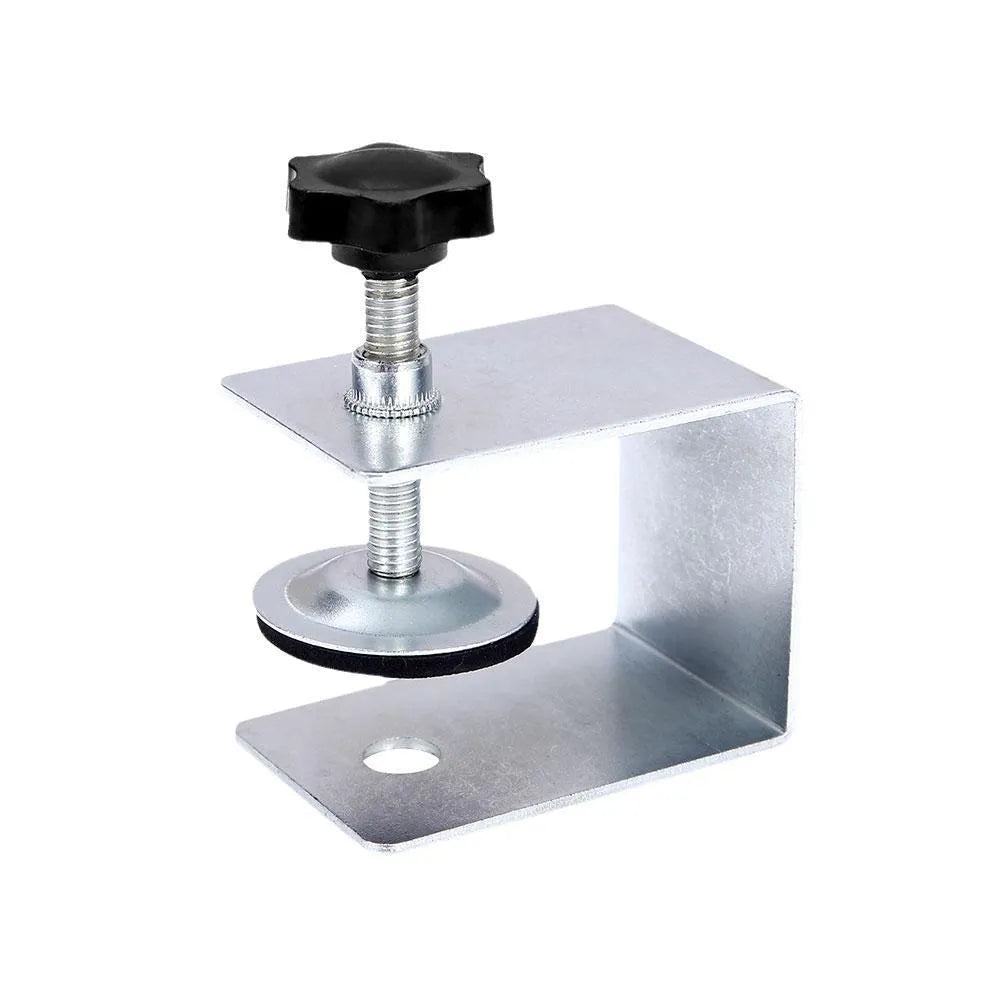 Drawer panel fixing clip in stainless steel or galvanised metal for wood board attachment