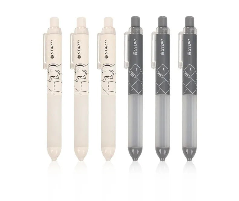 Black and white 0.5mm HB mechanical pencil with plastic barrel and minimalist design