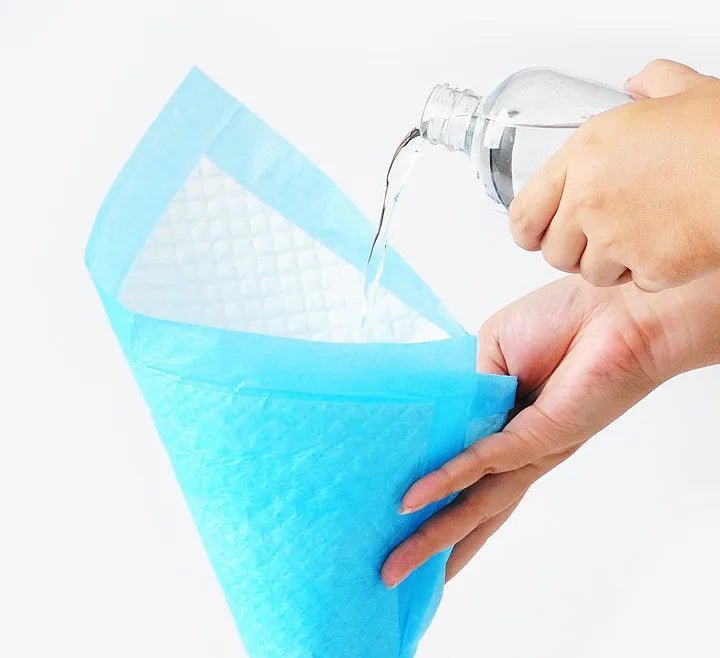 Blue disposable thickened pet diaper 60x60cm L size absorbent pad for dogs cats indoor use