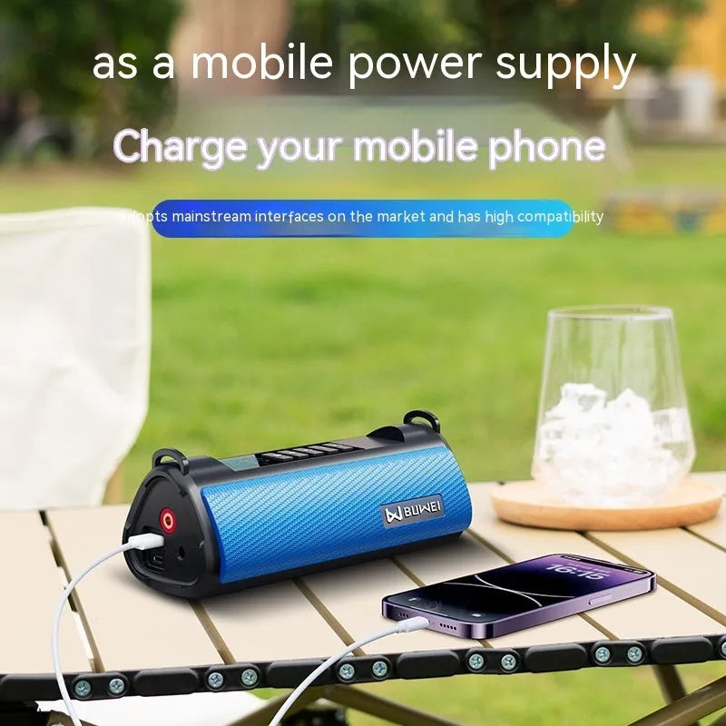 TS01L portable electric car air pump with LED light and USB port on compact ABS housing