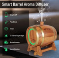 Smart APP aromatherapy machine wooden barrel design with 350ml capacity Bluetooth control
