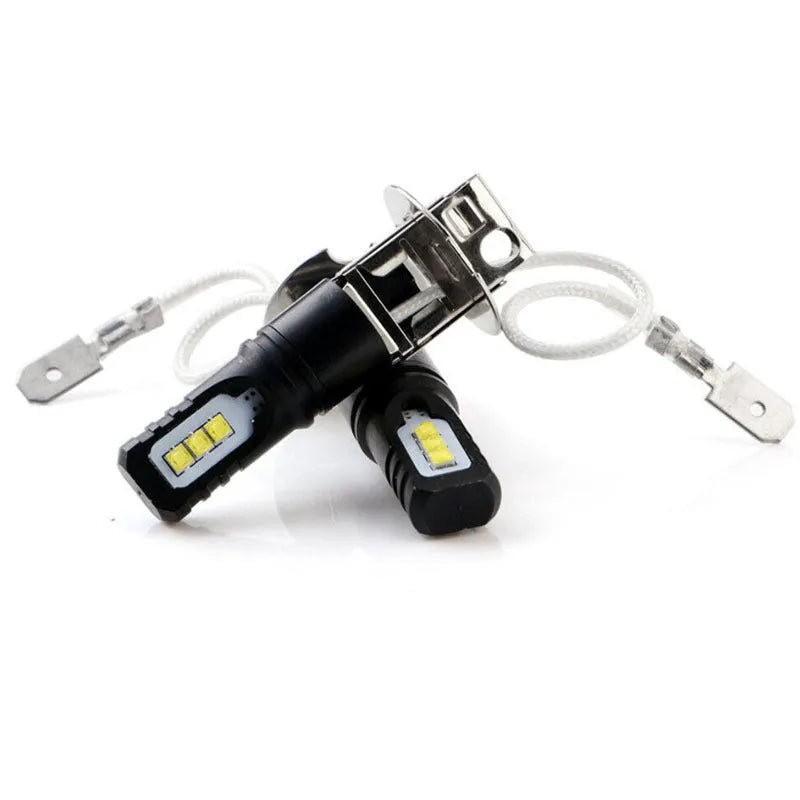 Aluminium alloy car fog light bulb for H1 H3 fittings with white light output