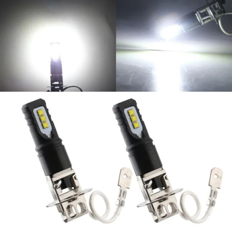 Aluminium alloy car fog light bulb for H1 H3 fittings with white light output