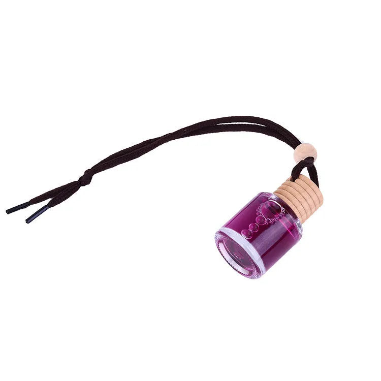 Glass bottle car air freshener hanging ornament with six fragrance options
