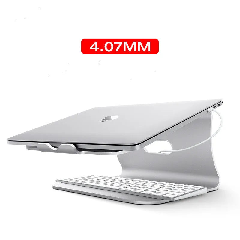 Aluminium alloy rotary-style notebook cooling bracket in grey or silver