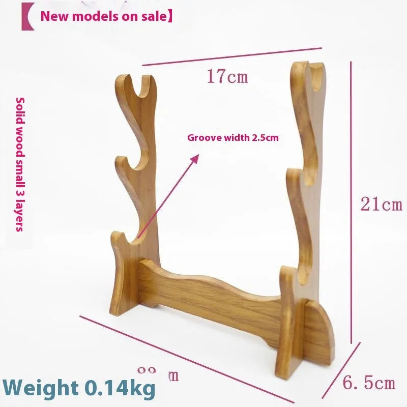 Handmade Chinese style wooden bracket shelf with multiple layer options for wall display.