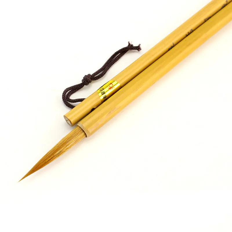 Langhao traditional wolf hair calligraphy brush for detailed art and writing, shown in Size S.