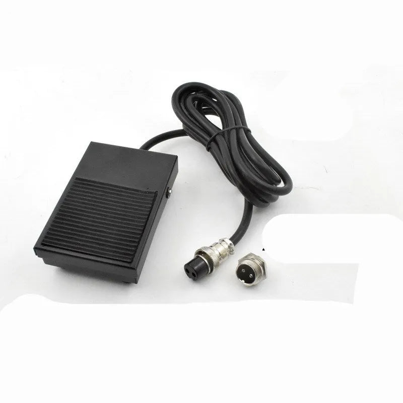 Metal body welding foot switch with rubber padding and 2m cable