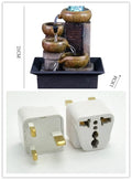 European desktop fountain with running water, crystal ball and carved environmental resin and stone powder body