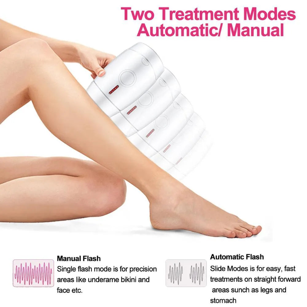 White home laser hair removal instrument with handheld design and UK plug