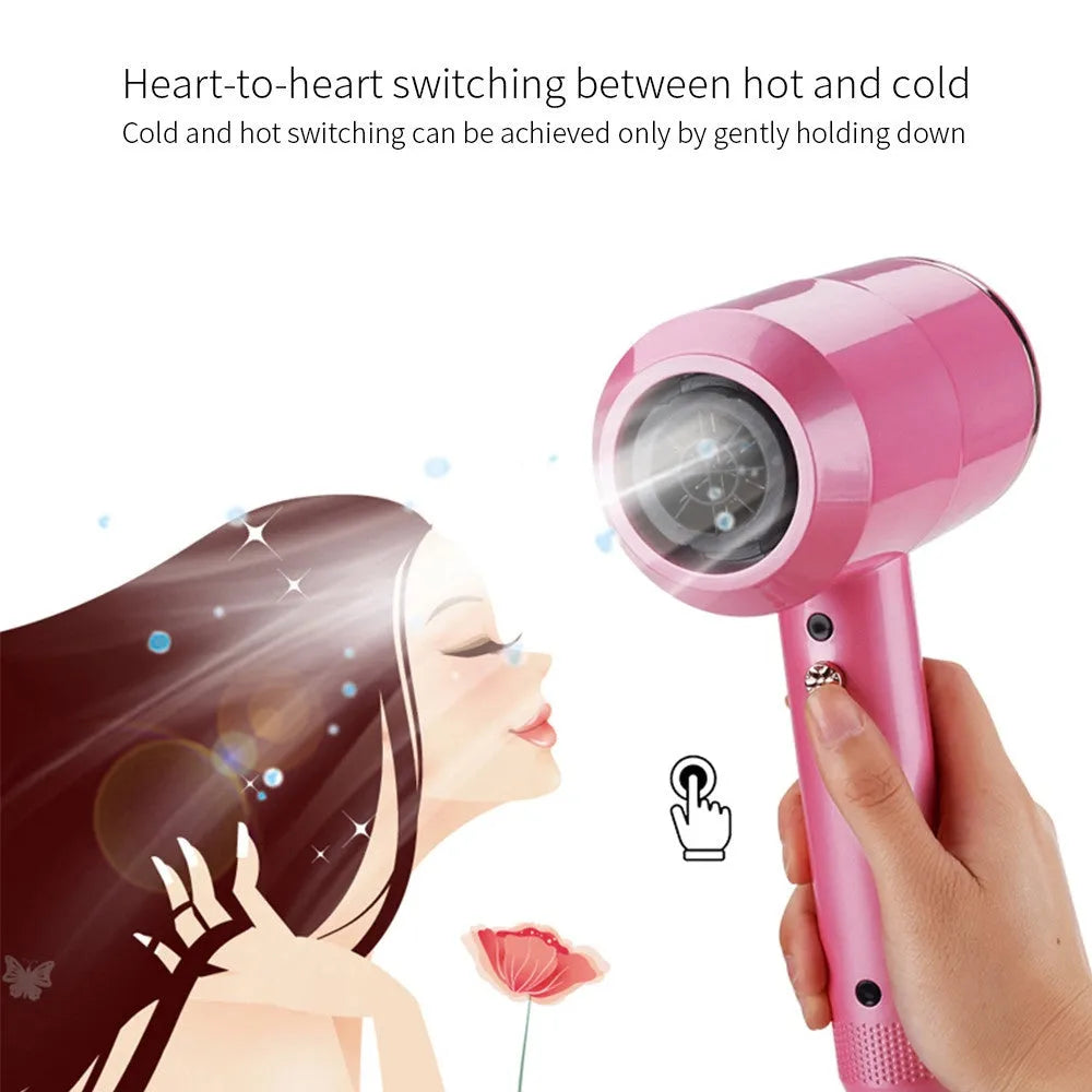 Hotel hammer hair dryer with dual voltage 1800/2000W, three speed settings, two air nozzles and one diffuser nozzle, available in Grey