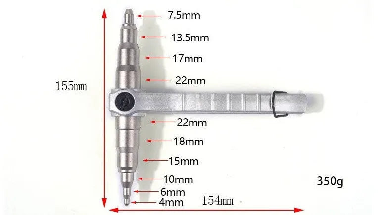 Manual tube expander tool for air conditioning copper pipe flaring 6-22mm in black or silver