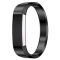 Stainless steel metal strap for Fitbit Alta smartwatch with deployment buckle.