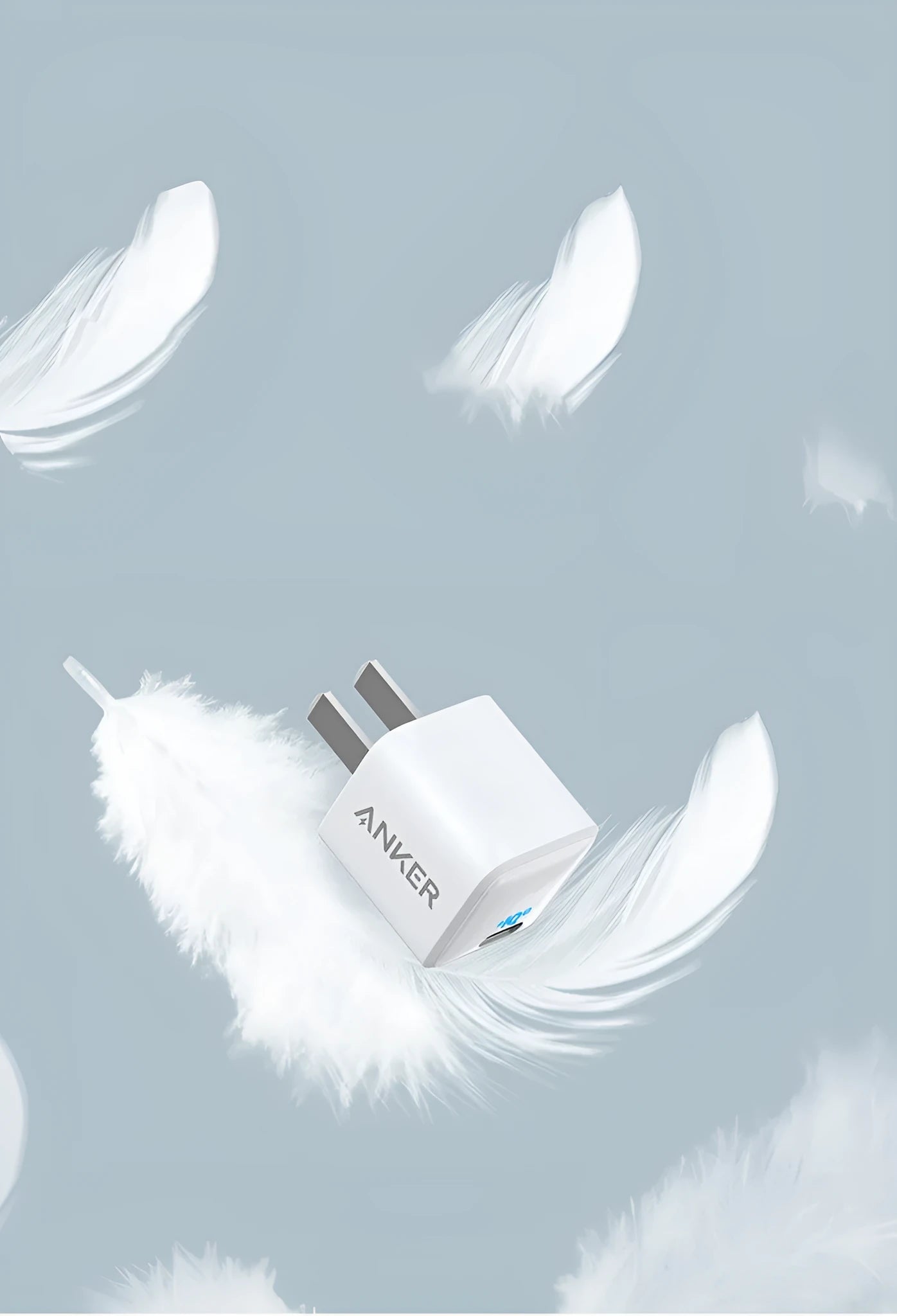 White 18W USB travel charger with UK three-pin plug for mobile phones