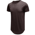 Men's slim fit short-sleeved cotton T-shirt in Army Green colour