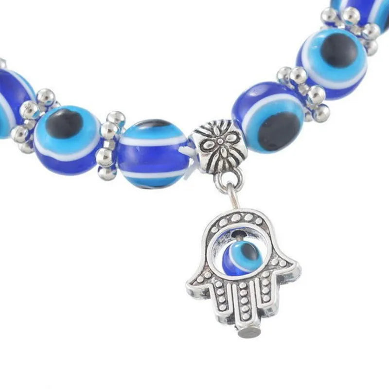 Lucky bracelet bracelet in ethnic style, alloy with baking varnish, unisex geometric design, owl charm option